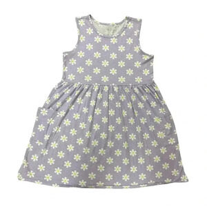 Wonder Nation Girls Purple Daisy Print Dress w/ Pockets Size XL 18